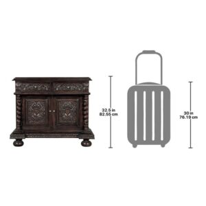 Design Toscano AF2581 36 Inch Acadia Barley Twist Gothic Buffet