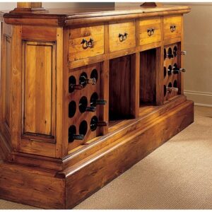 Design Toscano AF35056 84 Inch Tewkesbury Inn Pub Pine Bar