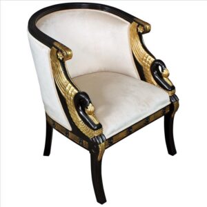 Design Toscano AF51110 26 1/2 Inch Graceful Swans Neoclassical Tub Chair