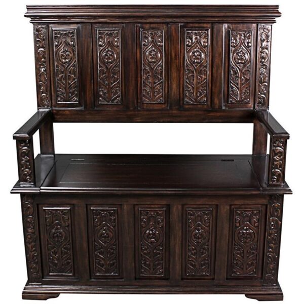 Design Toscano AF51244 47 Inch York Monastery Gothic Bench