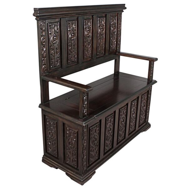 Design Toscano AF51244 47 Inch York Monastery Gothic Bench