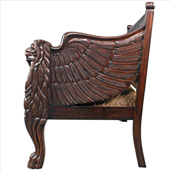 Design Toscano AF51251 86 Inch Lord Raffles Winged Lion Settee Bench