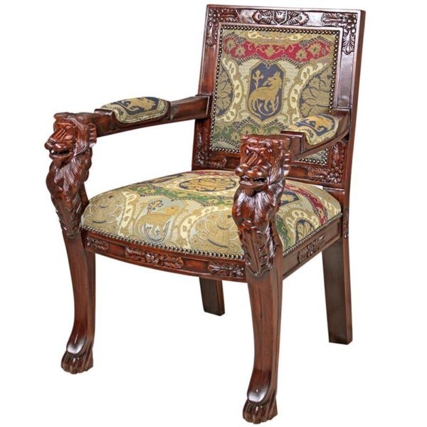 Design Toscano AF51351 Beardsley Lion Armchair - Charles Fabric