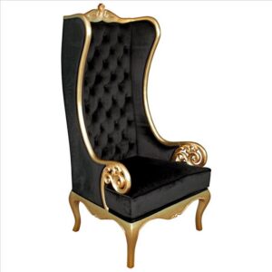 Design Toscano AF51692 Palazzo Ducale 33 1/2 Inch Ducale Contemporary Wingback Throne Chair