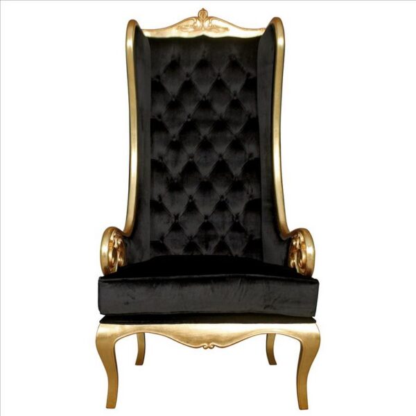 Design Toscano AF51692 Palazzo Ducale 33 1/2 Inch Ducale Contemporary Wingback Throne Chair