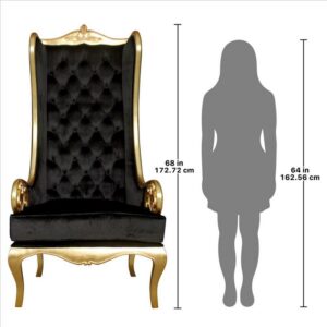 Design Toscano AF51692 Palazzo Ducale 33 1/2 Inch Ducale Contemporary Wingback Throne Chair