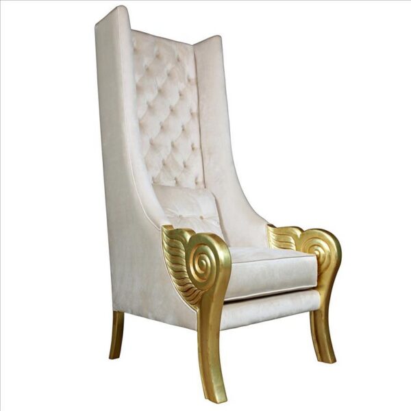 Design Toscano AF51697 Eros 33 Inch Golden Winged Contemporary Throne Chair