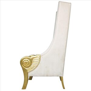 Design Toscano AF51697 Eros 33 Inch Golden Winged Contemporary Throne Chair