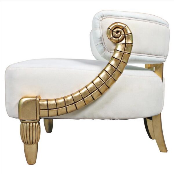 Design Toscano AF51698 Ammon 34 1/2 Inch Horn Contemporary Tub Chair