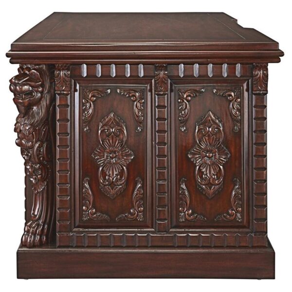 Design Toscano AF57224 63 Inch Lord Raffles Lion Executive Desk