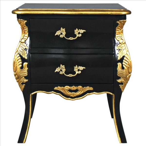 Design Toscano AF57655 Saint Honore 21 Inch Nightstand Bombe Side Table