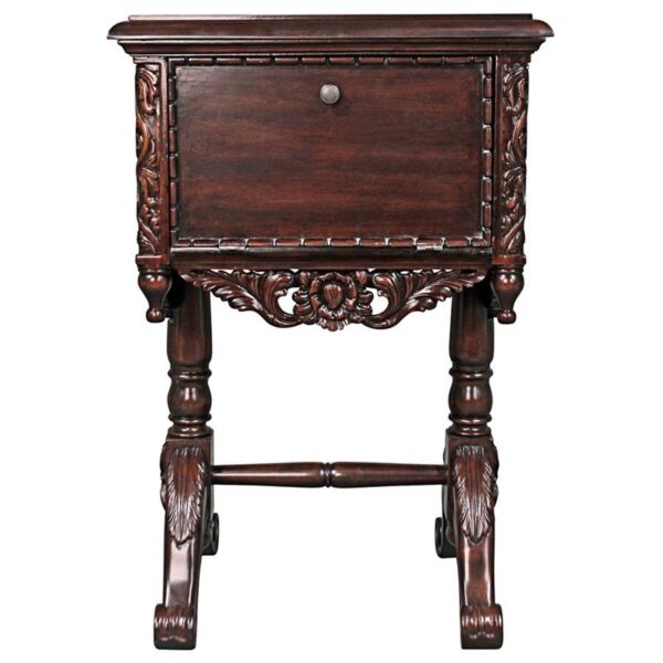 Design Toscano AF57721 19 1/2 Inch Lady Rebecca Victorian Bedside Table