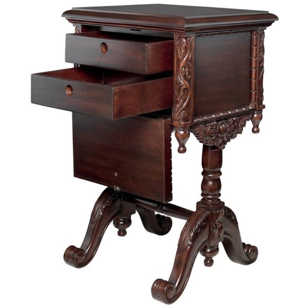 Design Toscano AF57721 19 1/2 Inch Lady Rebecca Victorian Bedside Table