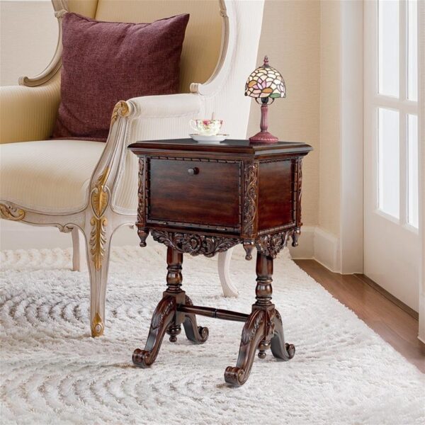 Design Toscano AF57721 19 1/2 Inch Lady Rebecca Victorian Bedside Table