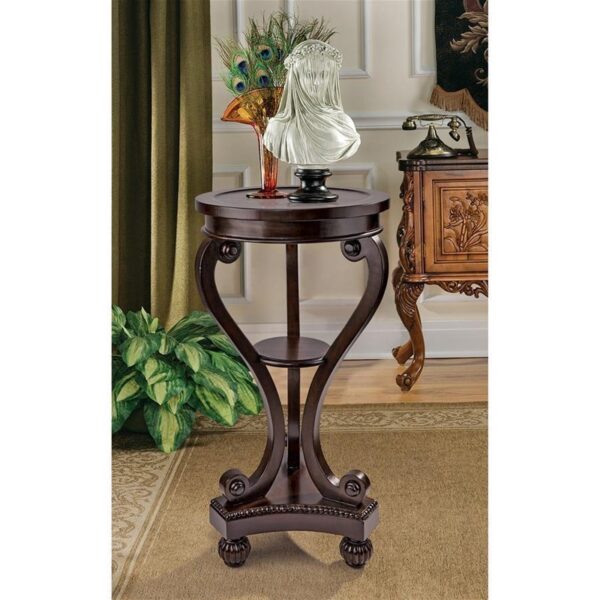 Design Toscano AF57725 15 1/2 Inch Round Bow Side Table