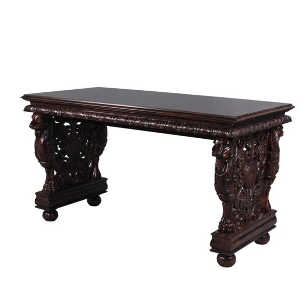 Design Toscano AF7242 55 Inch Effingham Gryphon Library Table