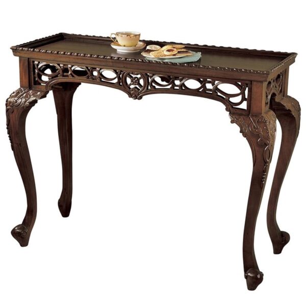 Design Toscano AF7266 41 Inch Mahogany Filigree Console Table