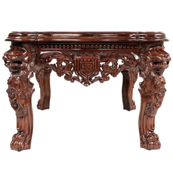 Design Toscano AF7280 55 Inch Grand Hall Lion Leg Coffee Table