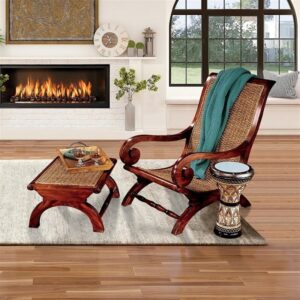 Design Toscano AF91565 British Plantation Chair and Footstool