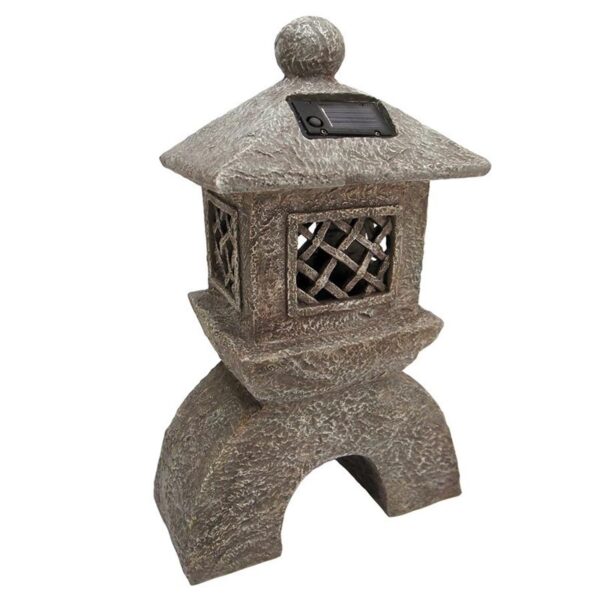 Design Toscano AL58699 11 Inch Japanese Pagoda Solar Lantern Statue