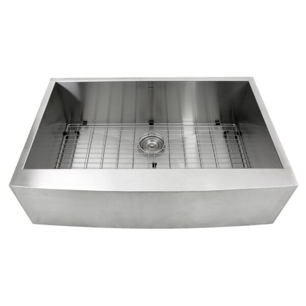 Nantucket Sinks Apron332010-16 33 Inch Pro Series Single Bowl Undermount Apron Front Stainless Steel Kitchen Sink