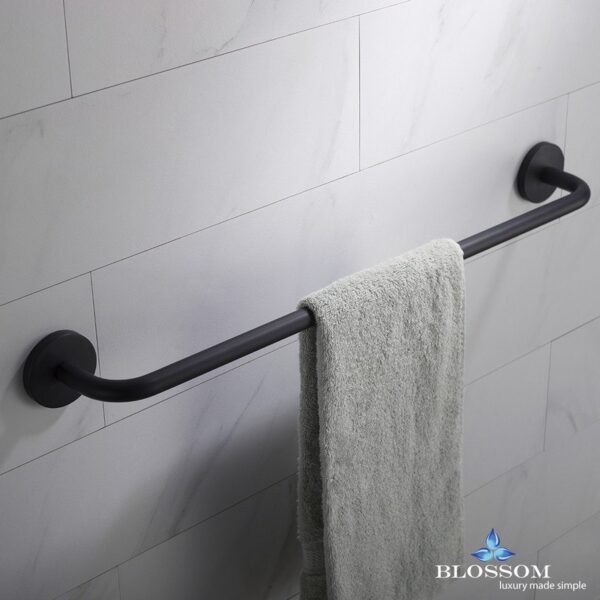 Blossom BA02 506 04 24 Inch Single Towel Bar in Matte Black BA02 506 04 BA0250604