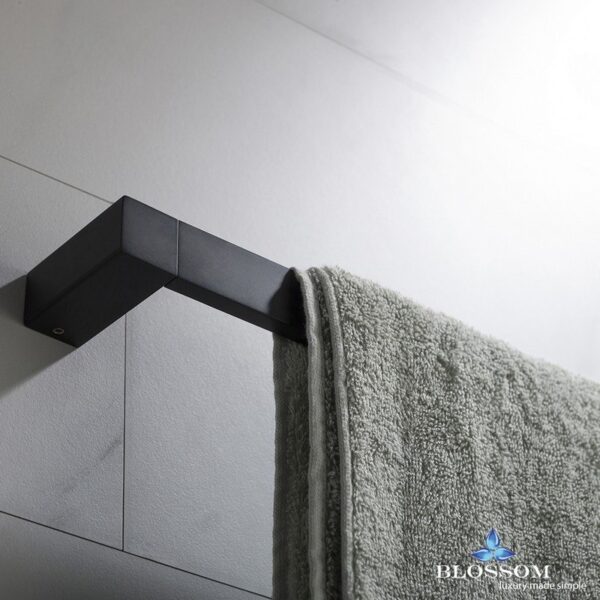 Blossom BA02 606 04 24 Inch Single Towel Bar in Matte Black BA02 606 04 BA0260604