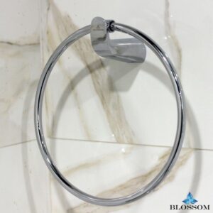 Blossom BA02 104 01 Wall Mounted Towel Ring in Chrome