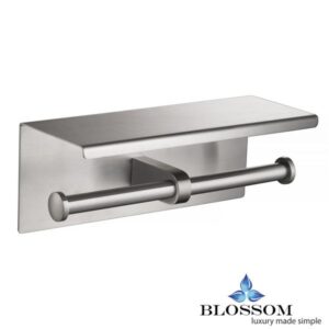 Blossom BA02 505 02D Double Toilet Tissue Holder in Brush Nickel