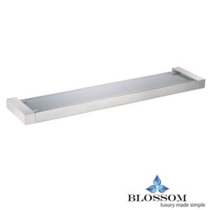 Blossom BA02 607 02 Glass Shelf in Brush Nickel