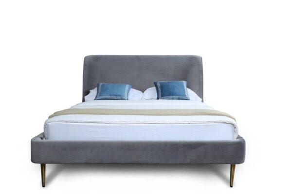 Manhattan Comfort Heather Full-Size Bed in Grey