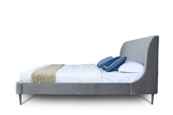 Manhattan Comfort Heather Full-Size Bed in Grey