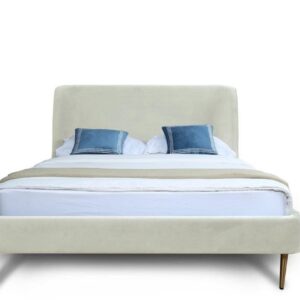 Manhattan Comfort Heather Queen Bed in Cream