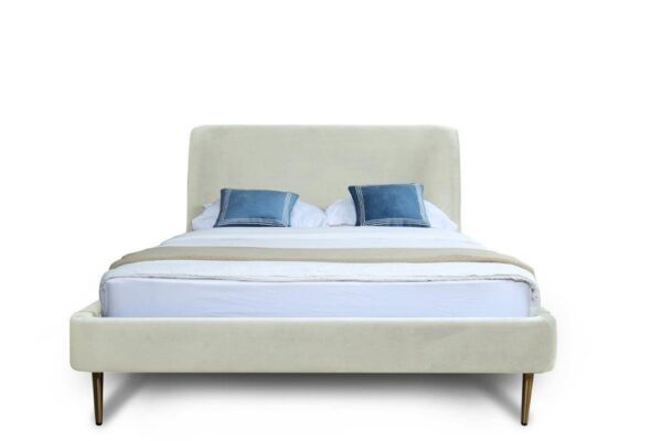 Manhattan Comfort Heather Queen Bed in Cream