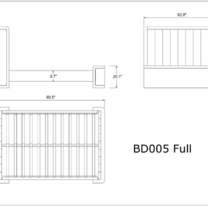 Manhattan Comfort Kingdom Graphite Full Bed