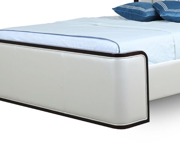 Manhattan Comfort Kingdom Cream Queen Bed