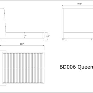 Manhattan Comfort Parlay Blush Queen Bed