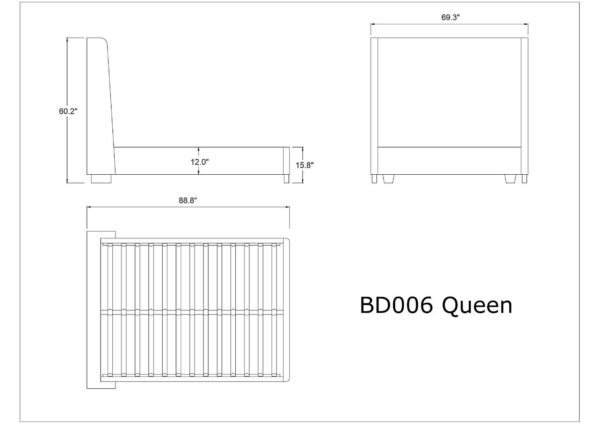 Manhattan Comfort Parlay Blush Queen Bed