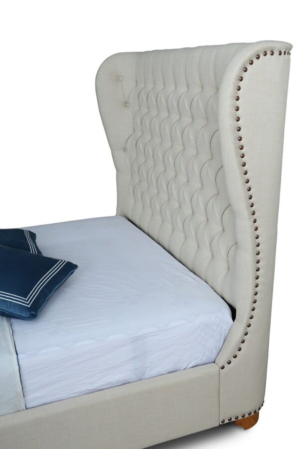 Manhattan Comfort Lola Ivory Queen Bed