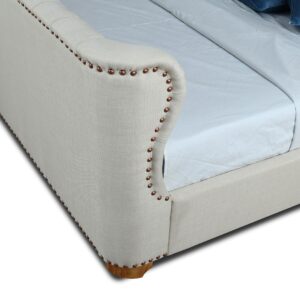 Manhattan Comfort Lola Ivory Queen Bed