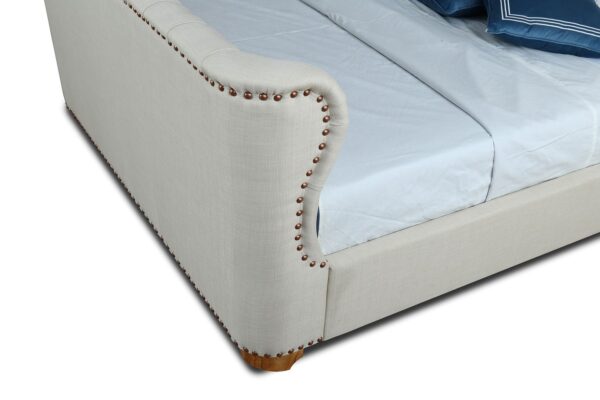 Manhattan Comfort Lola Ivory Queen Bed