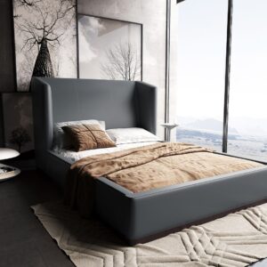 Manhattan Comfort Lenyx Graphite Full Bed