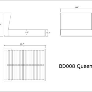 Manhattan Comfort Lenyx Saddle Queen Bed