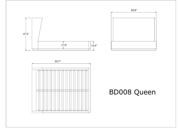 Manhattan Comfort Lenyx Saddle Queen Bed