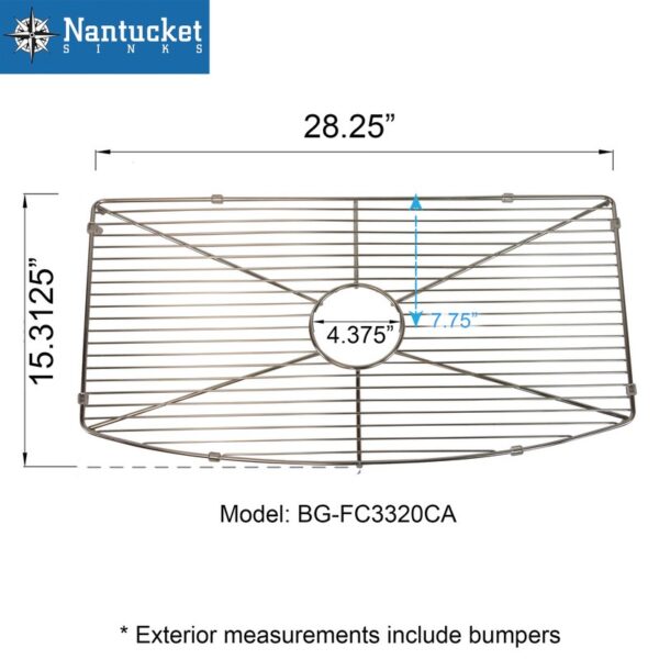 Nantucket Sinks BG-FC3320CA Stainless Steel Bottom Grid