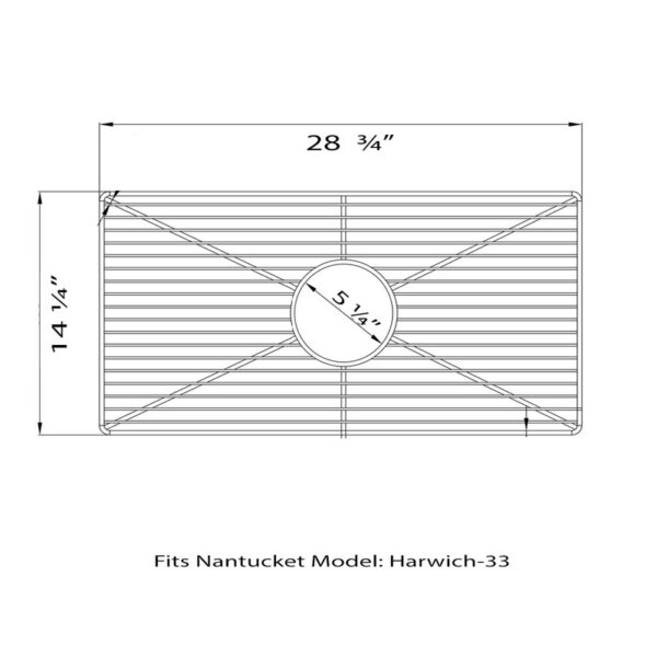 Nantucket Sinks BG-HA33 28-3/4 x 14-1/4 Inch Stainless Steel Bottom Grid