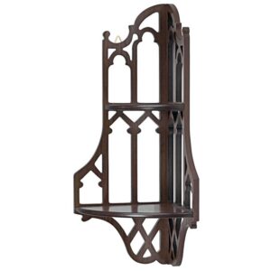 Design Toscano BN1325 13 1/2 Inch Canterbury Cathedral Gothic Wooden Corner Shelf