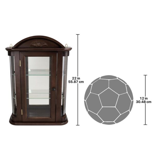 Design Toscano BN1522 15 1/2 Inch Mahogany Rosedale Curio Cabinet