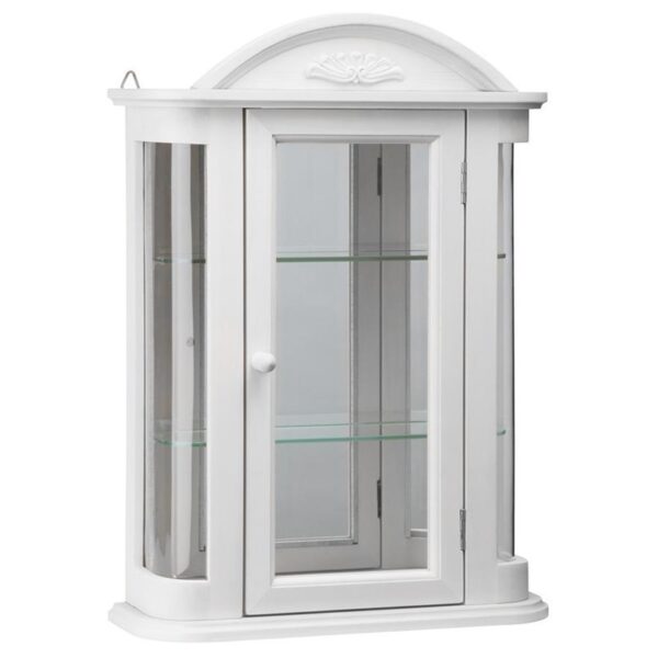 Design Toscano BN15221 15 1/2 Inch Rosedale Hardwood Curio Cabinet - White