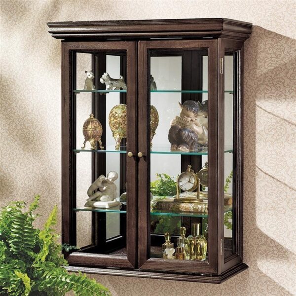 Design Toscano BN2430 19 Inch Walnut Country Tuscan Curio Cabinet